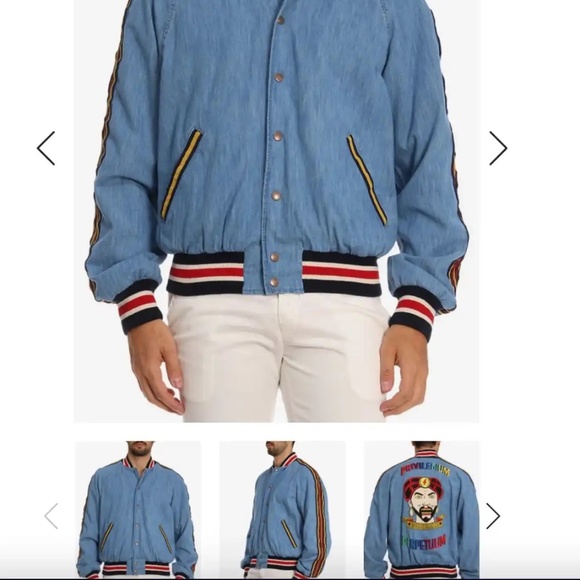 Gucci - Privilegium Perpetuum "Zoltar" - Denim Chambray Bomber Jacket Size 44/S - Picture 16 of 16